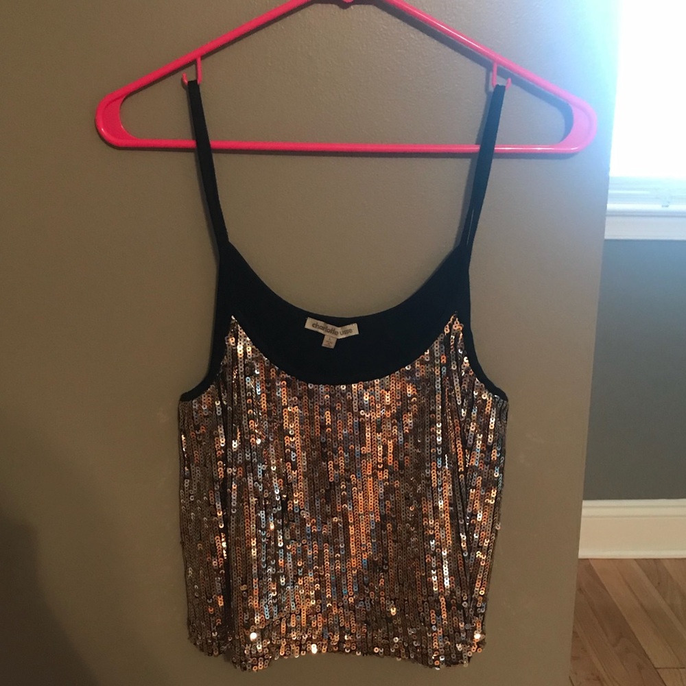 Sequin crop top